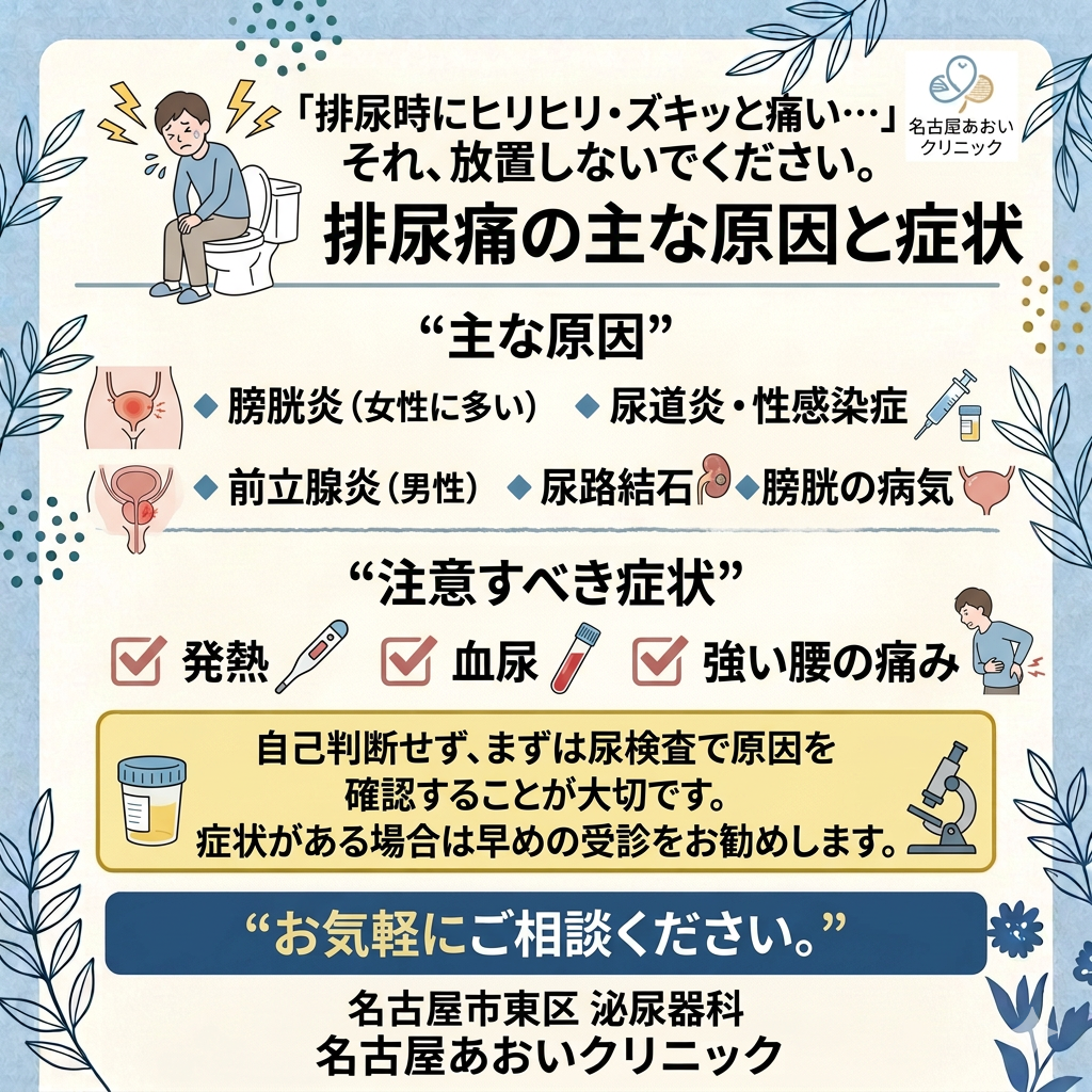 排尿痛の原因と治療について名古屋あおいクリニック　