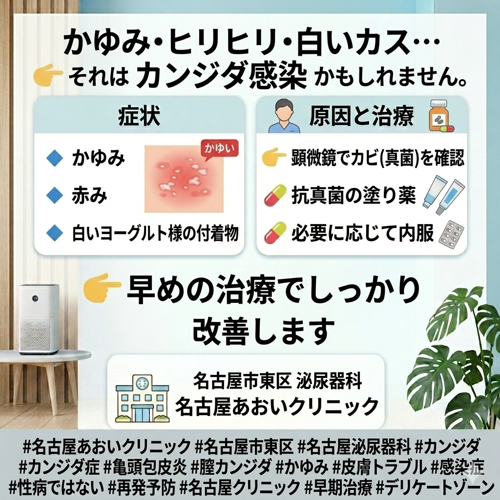 カンジダ感染の診断と治療について　名古屋あおいクリニック