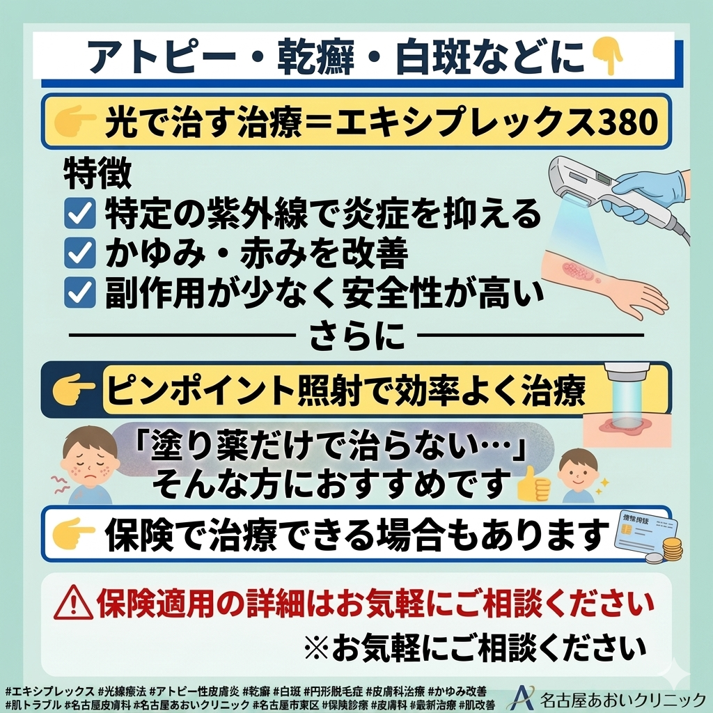 エキシプレックス380の特徴と効果　名古屋市東区・皮膚科｜名古屋あおいクリニック