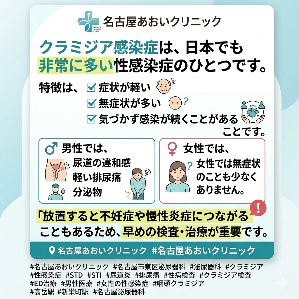 クラミジア感染とは？症状と治療について
